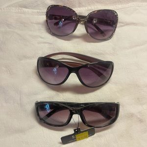 Set of 3 Pair Women’s Sunglasses - Leopard Print